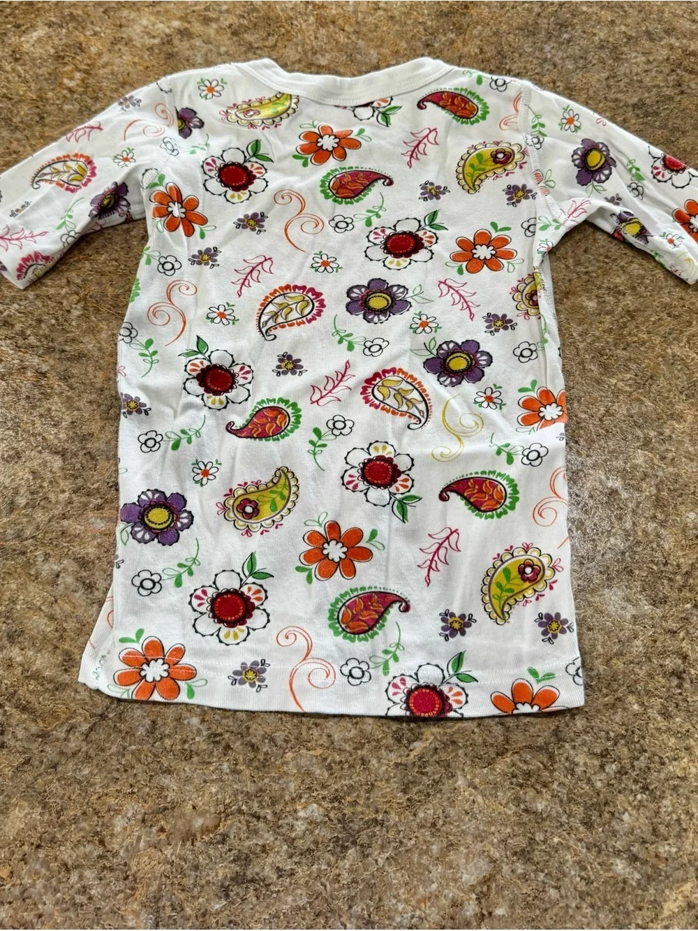 Hanna Andersson Kids Pajama Set Size US 8 Floral Paisley Organic Short Johns